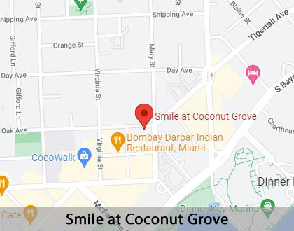 Map image for Dental Implant Restoration in Coconut Grove, FL